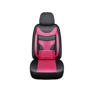 Huse Auto Universale 11 Piese fractionate Negru cu Rosu Compatibile Scaune Fata si Spate 
