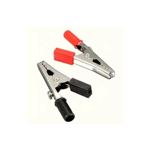 Set clesti crocodil baterie 5 cm rosu + negru 5 seturi 