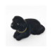 Ornament caine cu capul miscator, culoare neagra 