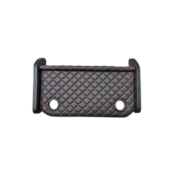 Masa de bord cu 2 suporti pentru pahare ,piele ecologica culoare Negru cusatura Rosie compatibila Iveco 2024->