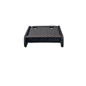 Masa de bord cu 2 suporti pentru pahare ,piele ecologica culoare Negru cusatura Rosie compatibila Renault Master 4 2020-2024