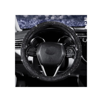 Husa volan auto imitatie piele marime M negru diamond Husa volan auto imitatie piele marime M negru diamond