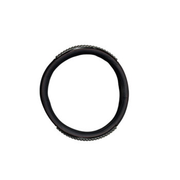Husa volan imitatie piele cu insertie masaj marime M negru Husa volan imitatie piele cu insertie masaj marime M negru