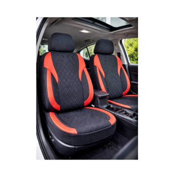 Huse scaune auto universale fractionate XL Premium compatibile SUV si Limuzine negru rosu 