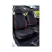 Huse scaune auto universale fractionate XL Premium compatibile SUV si Limuzine negru cusatura rosie 