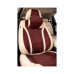 Huse scaune auto universale fractionate 9D Premium fata si spate bej maro cafea Huse scaune auto universale fractionate 9D Premium fata si spate bej maro cafea
