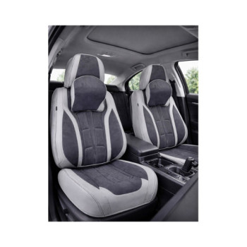 Huse scaune auto universale fractionate Premium 9D fata si spate gri gri antracit 