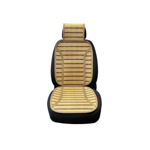 Set huse auto din bambus culoare bej universale pentru scaune auto cu spatar si tetiera 