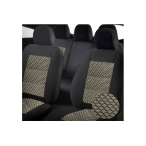 Huse scaune auto universale premium cu bancheta spate fractionata negru gri 