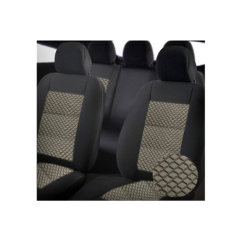 Huse scaune auto universale premium cu bancheta spate fractionata negru gri Huse scaune auto universale premium cu bancheta spate fractionata negru gri