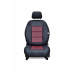 Huse scaune auto universale premium fata si spate cu bancheta spate fractionata negru rosu Huse scaune auto universale premium fata si spate cu bancheta spate fractionata negru rosu