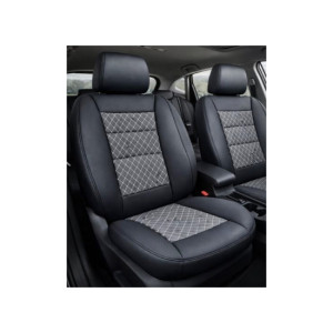Huse scaune auto universale premium cu bancheta spate fractionata negru 