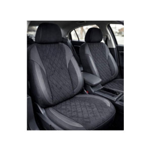 Huse scaune auto universale fractionate XL Premium compatibile SUV si Limuzine negru gri antracit 