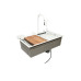 Chiuveta bucatarie otel inoxidabil cu doua baterii, functie cascada, spalator pahare, dozator sapun, scurgator, tava, tocator si accesorii scurgere incluse, 75x46x23.5cm Chiuveta bucatarie otel inoxidabil cu doua baterii, functie cascada, spalator pahare, dozator sapun, scurgator, tava, tocator si accesorii scurgere incluse, 75x46x23.5cm
