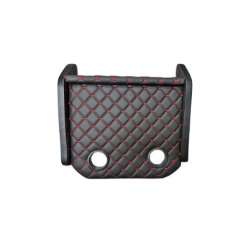 Masa de bord cu 2 suporti pentru pahare ,piele ecologica culoare Negru cusatura Rosie compatibila Iveco Daily 2014-> Masa de bord cu 2 suporti pentru pahare ,piele ecologica culoare Negru cusatura Rosie compatibila Iveco Daily 2014->
