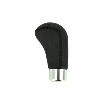 Maner schimbator viteze auto universal negru piele cusatura neagra 