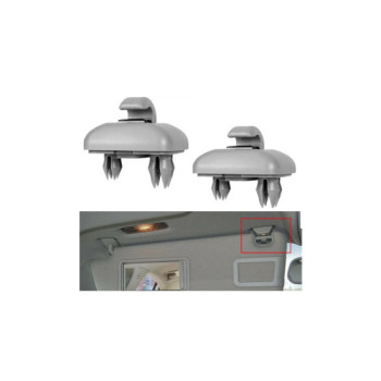 Set 2 Cleme suport parasolar gri compatibile Volkswagen, Audi, Skoda, 