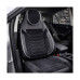 Huse scaune auto universale fractionate Premium cu tetiera fata incorporata negru cu cusatura alba Huse scaune auto universale fractionate Premium cu tetiera fata incorporata negru cu cusatura alba