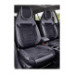 Huse scaune auto universale fractionate Premium cu tetiera fata incorporata negru cu cusatura alba Huse scaune auto universale fractionate Premium cu tetiera fata incorporata negru cu cusatura alba