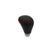 Maner schimbator viteze auto universal negru piele cusatura rosie 