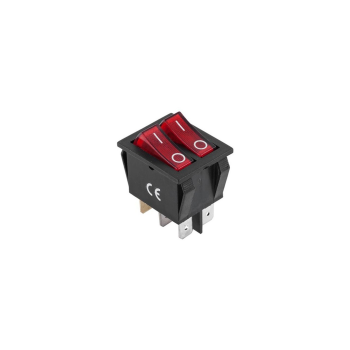 Intrerupator  dublu cu  Led On - Off 16A 