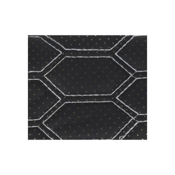 Material imitatie piele tapiterie hexagon cu gaurele negru/cusatura gri Material imitatie piele tapiterie hexagon cu gaurele negru/cusatura gri