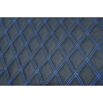 Material special pentru COVORASE auto romb negru/cusatura albastra.Cod: COV02NA Material special pentru COVORASE auto romb negru/cusatura albastra.Cod: COV02NA