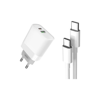 Incarcator retea USB/USB-C, Quick Charge QC3.0 20W cu cablu  Type-C 