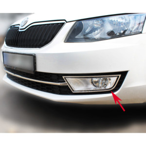 Ornament cromat pentru proiectoare SKODA OCTAVIA III 2013-2016 CROM 5570