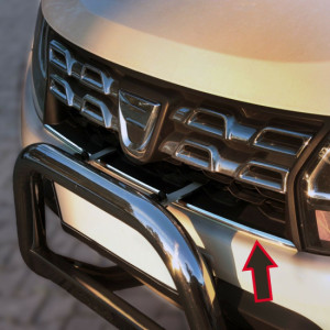 Ornament din crom pentru grila fata Dacia Duster I Faza II 2013-2018 CROM 3670