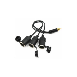 Adaptor cu cablu priza bricheta DIN la Standard cu 3 capete Max AMP: 12V20A / 24V10A