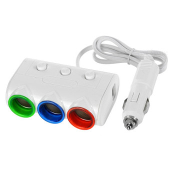 Prelungitor bricheta 3 cai si butoane cu 2USB Prelungitor bricheta 3 cai si butoane cu 2USB