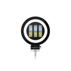 Proiector LED cu Angel Eyes DRL lumina alba 30W
