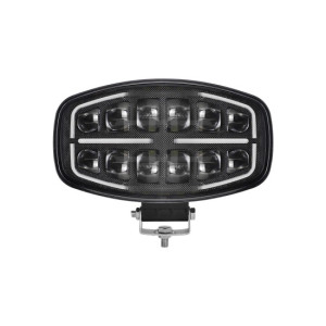 Proiector LED auto 2 faze cu DRL alb si portocaliu 12V 24V 75W omologare E9