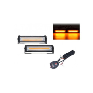 Set 2 proiectoare cu functie stroboscopica Lumina Portocalie 12-24V