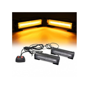 Proiectoare stroboscopice LED COB lumina portocalie 12 24V