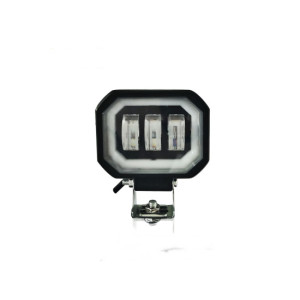 Proiector LED cu angel eyes DRL alb 1500lm 30W 12-24V