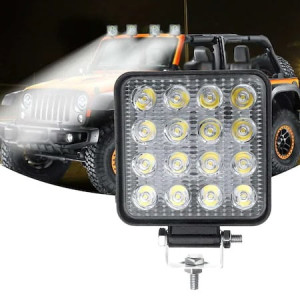 Proiector LED Auto FZ , Offroad, 48W, 12V-24V ,1800 Lumeni , Patrat , Spot Beam