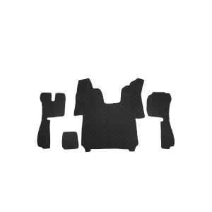 Covor auto imitatie piele dedicat Camion Scania S 500 ,Cutie automata Negru/Rosu 