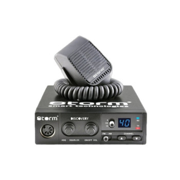 Statie CB auto Storm Discovery 3 AM FM 4W 40 canale cu ASQ si radiator racire