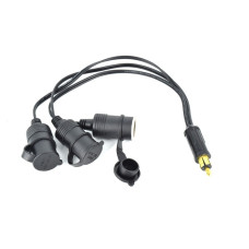 Adaptor cu cablu priza bricheta DIN la Standard cu 3 capete Max AMP: 12V20A / 24V10A MC021