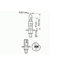 Bec far H1 12V 55W P14.5S BASIC SCT