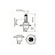 Bec farH4 12V 60/55W P43T BASIC SCT