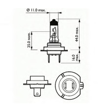 Bec far H7 12V 55W PX26D BASIC SCT