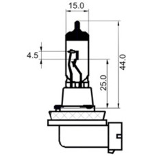 Bec far H11 12V 55W PGJ 19-2 WHITE SCT