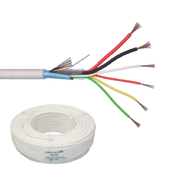 Cablu de alarma 6 fire ecranate + alimentare 2x0.75, cupru integral, 100m Cablu de alarma 6 fire ecranate + alimentare 2x0.75, cupru integral, 100m