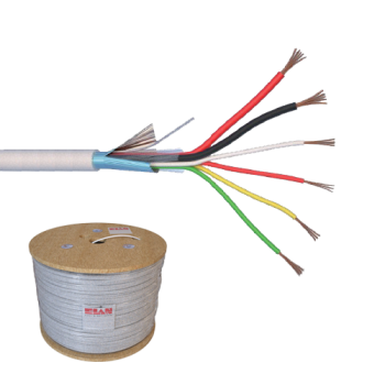 Cablu de alarma 6 fire ecranate + alimentare 2x0.75, cupru integral, 500m