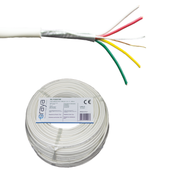 Cablu de alarma 4 fire ecranate, cupru integral, 100m - eRaya