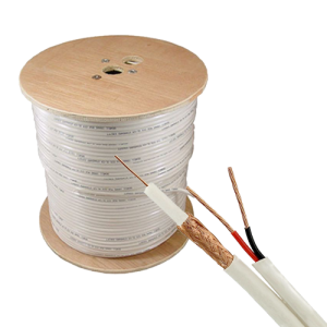 Cablu coaxial RG59 + alimentare 2x0.75, 305m, alb