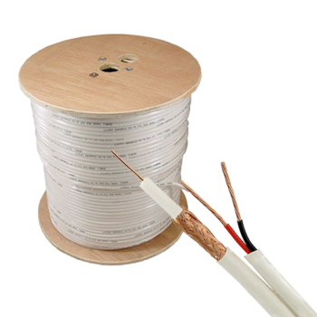 Cablu coaxial RG59 + alimentare 2x0.75, 305m, alb